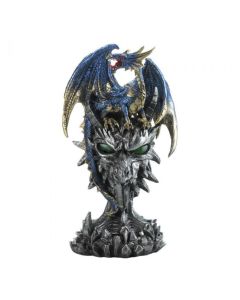 BLUE DRAGON WARRIOR STATUE